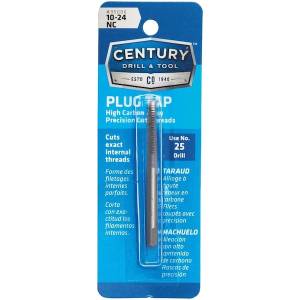 Century Drill & Tool Century Drill & Tool 10-24 Carbon Steel National Coarse Tap-Plug 95006 - main